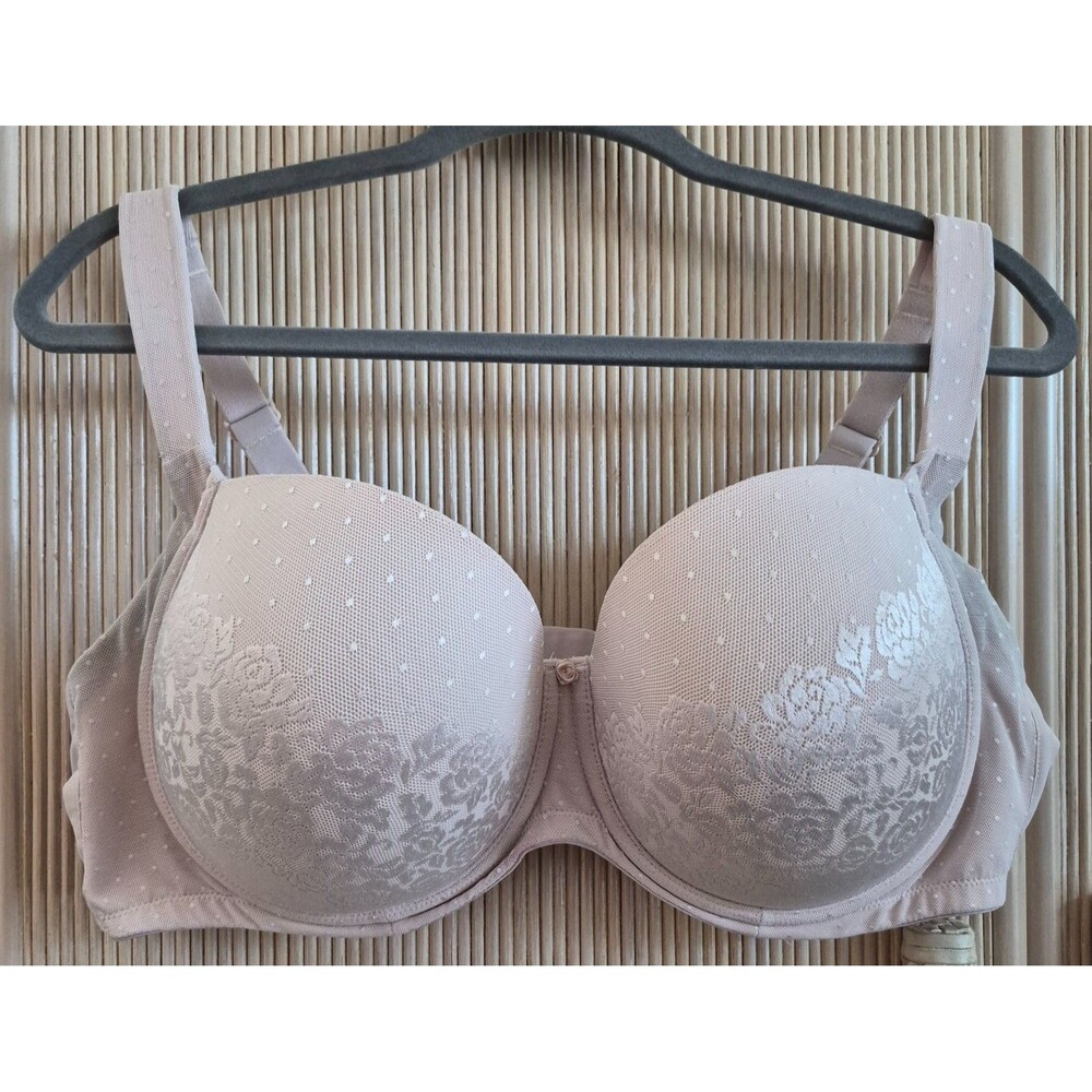 Soma Bra US Size 42DD Beige Stunning Support Full Coverage  Underwire Lined EUC